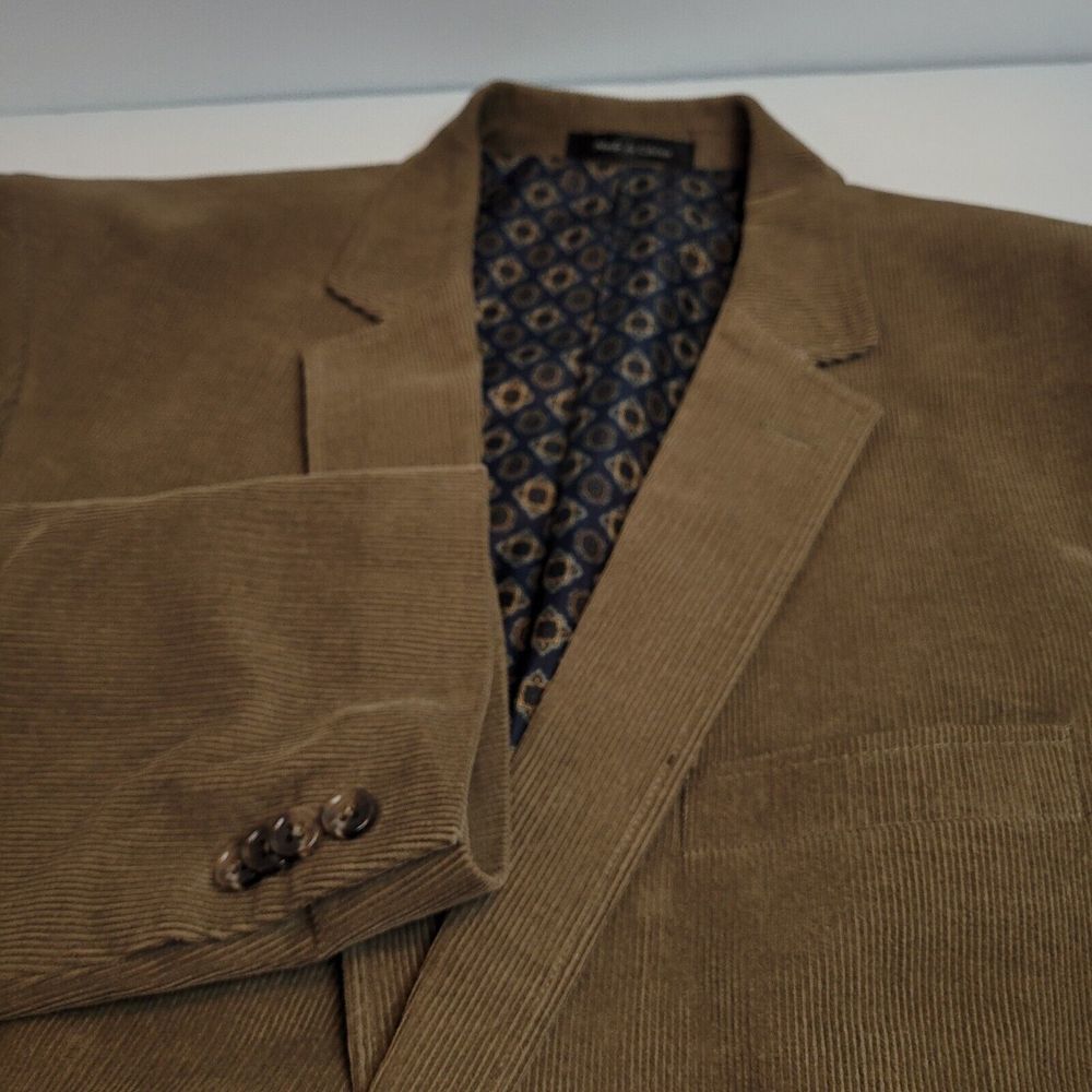 Michael Michael Kors Blazer Mens 44L Tan Corduroy Excellent 2-Button Sport Coat